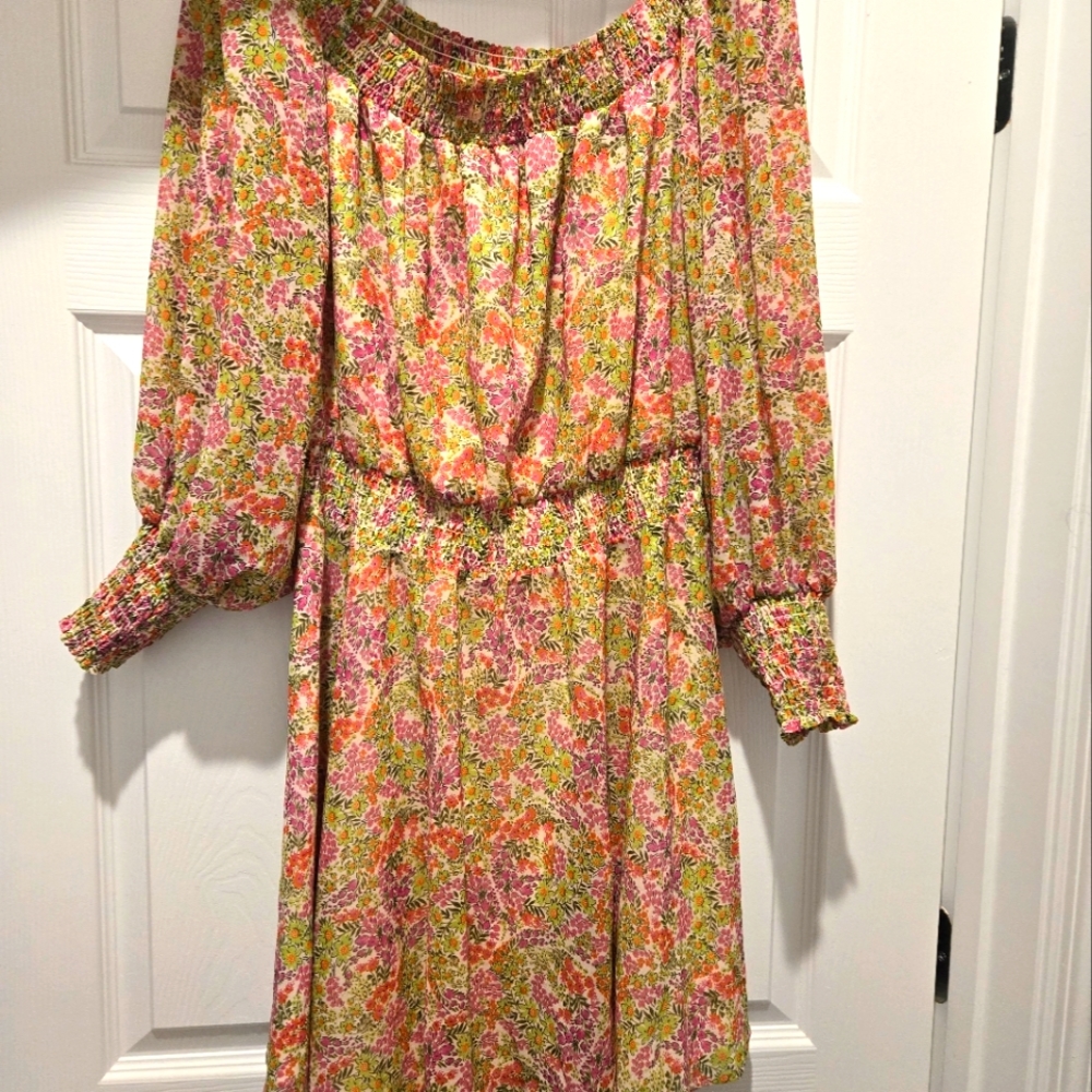 Women's Leyden (Macy's Brand) Off the Shoulder Smocked Waist Dress ,XL